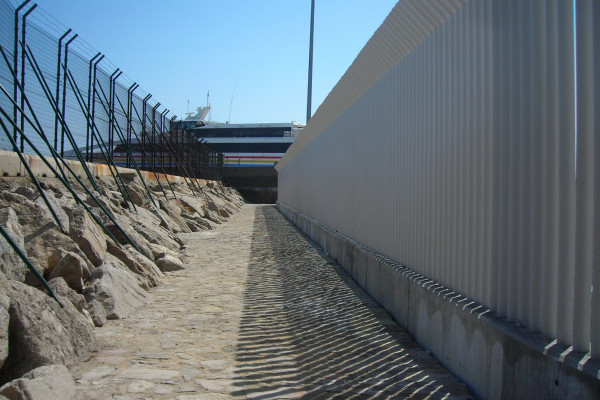 GFK-Umzäunung, Schengen-Zone, Hafen von Algeciras